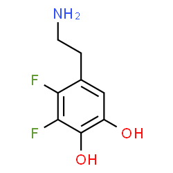 ChemSpider 2D Image | 5-(2-Aminoethyl)-3,4-difluoro-1,2-benzenediol | C8H9F2NO2