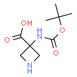 ChemSpider 2D Image | 3-{[(tert-butoxy)carbonyl]amino}azetidine-3-carboxylic acid | C9H16N2O4