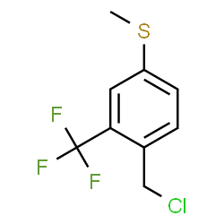 ChemSpider 2D Image | 1-(Chloromethyl)-4-(methylsulfanyl)-2-(trifluoromethyl)benzene | C9H8ClF3S