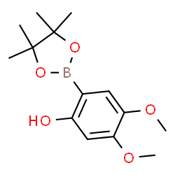 ChemSpider 2D Image | 4,5-Dimethoxy-2-(4,4,5,5-tetramethyl-1,3,2-dioxaborolan-2-yl)phenol | C14H21BO5