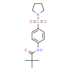 ChemSpider 2D Image | 2,2-Dimethyl-N-[4-(1-pyrrolidinylsulfonyl)phenyl]propanamide | C15H22N2O3S