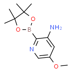 ChemSpider 2D Image | 5-Methoxy-2-(4,4,5,5-tetramethyl-1,3,2-dioxaborolan-2-yl)-3-pyridinamine | C12H19BN2O3