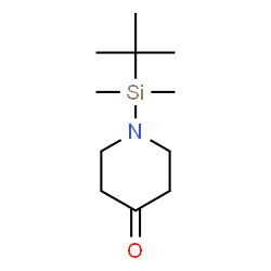 ChemSpider 2D Image | 1-[Dimethyl(2-methyl-2-propanyl)silyl]-4-piperidinone | C11H23NOSi