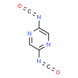 ChemSpider 2D Image | 2,5-Diisocyanatopyrazine | C6H2N4O2