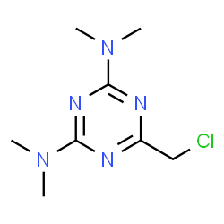 ChemSpider 2D Image | 6-(Chloromethyl)-N,N,N',N'-tetramethyl-1,3,5-triazine-2,4-diamine | C8H14ClN5