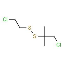 ChemSpider 2D Image | 1-Chloro-2-[(2-chloroethyl)disulfanyl]-2-methylpropane | C6H12Cl2S2