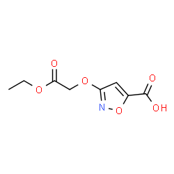 ChemSpider 2D Image | 3-(2-Ethoxy-2-oxoethoxy)-1,2-oxazole-5-carboxylic acid | C8H9NO6