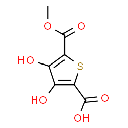 ChemSpider 2D Image | 3,4-Dihydroxy-5-(methoxycarbonyl)-2-thiophenecarboxylic acid | C7H6O6S