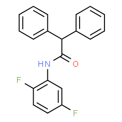 ChemSpider 2D Image | N-(2,5-Difluorophenyl)-2,2-diphenylacetamide | C20H15F2NO