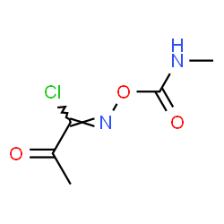 ChemSpider 2D Image | (1Z)-N-[(Methylcarbamoyl)oxy]-2-oxopropanimidoyl chloride | C5H7ClN2O3
