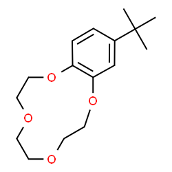 ChemSpider 2D Image | 2-tert-Butyl-6,7,9,10,12,13-hexahydro-5,8,11,14-tetraoxa-benzocyclododecene | C16H24O4