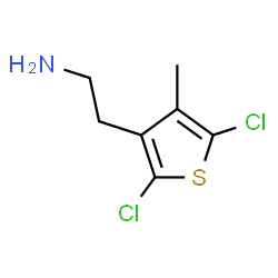 ChemSpider 2D Image | 2-(2,5-Dichloro-4-methyl-3-thienyl)ethanamine | C7H9Cl2NS