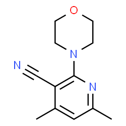 ChemSpider 2D Image | 4,6-dimethyl-2-morpholin-4-ylnicotinonitrile | C12H15N3O