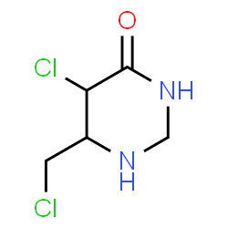 ChemSpider 2D Image | 5-Chloro-6-(chloromethyl)tetrahydro-4(1H)-pyrimidinone | C5H8Cl2N2O