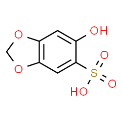 ChemSpider 2D Image | 6-Hydroxy-1,3-benzodioxole-5-sulfonic acid | C7H6O6S