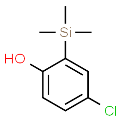 ChemSpider 2D Image | 4-Chloro-2-(trimethylsilyl)phenol | C9H13ClOSi