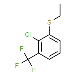 ChemSpider 2D Image | 2-Chloro-1-(ethylsulfanyl)-3-(trifluoromethyl)benzene | C9H8ClF3S