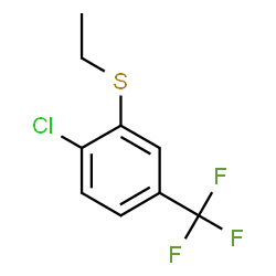 ChemSpider 2D Image | 1-Chloro-2-(ethylsulfanyl)-4-(trifluoromethyl)benzene | C9H8ClF3S