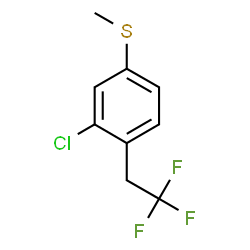 ChemSpider 2D Image | 2-Chloro-4-(methylsulfanyl)-1-(2,2,2-trifluoroethyl)benzene | C9H8ClF3S