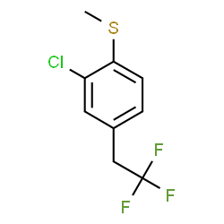 ChemSpider 2D Image | 2-Chloro-1-(methylsulfanyl)-4-(2,2,2-trifluoroethyl)benzene | C9H8ClF3S