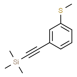 ChemSpider 2D Image | Trimethyl{[3-(methylsulfanyl)phenyl]ethynyl}silane | C12H16SSi