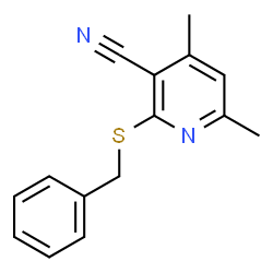 ChemSpider 2D Image | 2-Benzylsulfanyl-4,6-dimethyl-nicotinonitrile | C15H14N2S