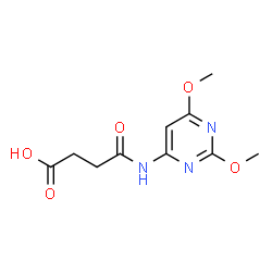 ChemSpider 2D Image | 3-[(2,6-dimethoxypyrimidin-4-yl)carbamoyl]propanoic acid | C10H13N3O5