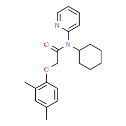 ChemSpider 2D Image | N-Cyclohexyl-2-(2,4-dimethylphenoxy)-N-(2-pyridinyl)acetamide | C21H26N2O2