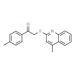 ChemSpider 2D Image | 1-(4-Methylphenyl)-2-[(4-methyl-2-quinolinyl)sulfanyl]ethanone | C19H17NOS