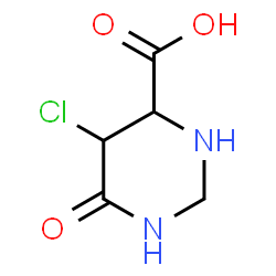 ChemSpider 2D Image | 5-Chloro-6-oxohexahydro-4-pyrimidinecarboxylic acid | C5H7ClN2O3