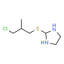 ChemSpider 2D Image | 2-[(3-Chloro-2-methylpropyl)sulfanyl]imidazolidine | C7H15ClN2S