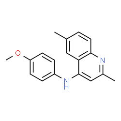 ChemSpider 2D Image | N-(4-Methoxyphenyl)-2,6-dimethyl-4-quinolinamine | C18H18N2O