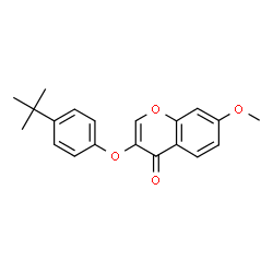 ChemSpider 2D Image | 3-(4-tert-Butylphenoxy)-7-methoxy-4H-chromen-4-one | C20H20O4