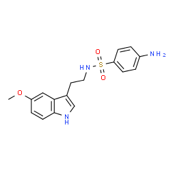 ChemSpider 2D Image | 4-Amino-N-[2-(5-methoxy-1H-indol-3-yl)ethyl]benzenesulfonamide | C17H19N3O3S