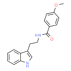 ChemSpider 2D Image | N-[2-(1H-Indol-3-yl)ethyl]-4-methoxybenzamide | C18H18N2O2