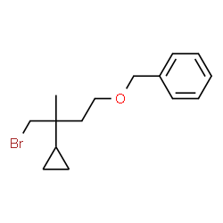 ChemSpider 2D Image | [(4-Bromo-3-cyclopropyl-3-methylbutoxy)methyl]benzene | C15H21BrO