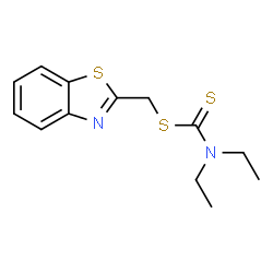 ChemSpider 2D Image | 1,3-Benzothiazol-2-ylmethyl diethylcarbamodithioate | C13H16N2S3