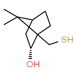 ChemSpider 2D Image | (2R)-7,7-Dimethyl-1-(sulfanylmethyl)bicyclo[2.2.1]heptan-2-ol | C10H18OS