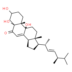 ChemSpider 2D Image | (22E)-3,5,9-Trihydroxyergosta-7,22-dien-6-one | C28H44O4