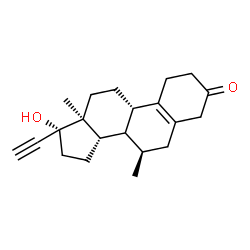 ChemSpider 2D Image | (7alpha,8xi,17alpha)-17-Hydroxy-7-methyl-19-norpregn-5(10)-en-20-yn-3-one | C21H28O2