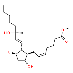ChemSpider 2D Image | Methyl (5Z,9beta,11alpha,13E,15S)-9,11,15-trihydroxy-15-methylprosta-5,13-dien-1-oate | C22H38O5