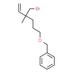 ChemSpider 2D Image | ({[4-(Bromomethyl)-4-methyl-5-hexen-1-yl]oxy}methyl)benzene | C15H21BrO