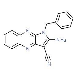 ChemSpider 2D Image | 2-Amino-1-benzyl-1H-pyrrolo[2,3-b]quinoxaline-3-carbonitrile | C18H13N5