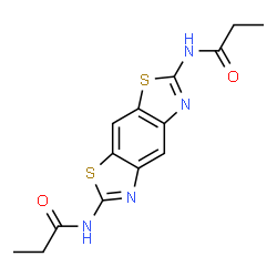 ChemSpider 2D Image | N,N'-[1,3]Thiazolo[4,5-f][1,3]benzothiazole-2,6-diyldipropanamide | C14H14N4O2S2
