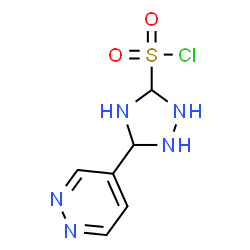 ChemSpider 2D Image | 5-(4-Pyridazinyl)-1,2,4-triazolidine-3-sulfonyl chloride | C6H8ClN5O2S