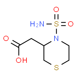 ChemSpider 2D Image | (4-Sulfamoyl-3-thiomorpholinyl)acetic acid | C6H12N2O4S2
