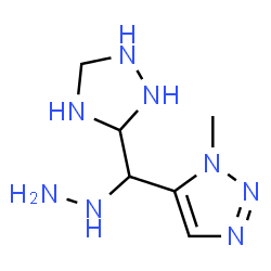 ChemSpider 2D Image | 5-[Hydrazino(1,2,4-triazolidin-3-yl)methyl]-1-methyl-1H-1,2,3-triazole | C6H14N8