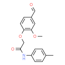 ChemSpider 2D Image | 2-(4-Formyl-2-methoxyphenoxy)-N-(4-methylphenyl)acetamide | C17H17NO4