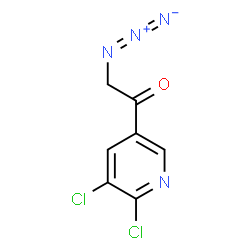 ChemSpider 2D Image | 2-Azido-1-(5,6-dichloro-3-pyridinyl)ethanone | C7H4Cl2N4O