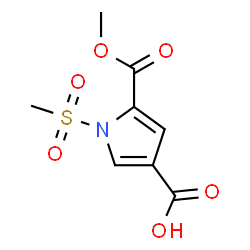 ChemSpider 2D Image | 5-(Methoxycarbonyl)-1-(methylsulfonyl)-1H-pyrrole-3-carboxylic acid | C8H9NO6S